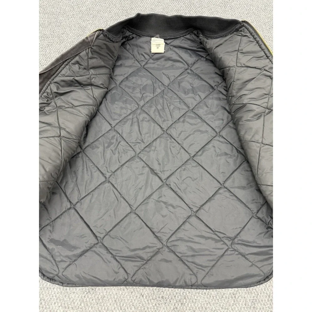 Vintage Carhartt Men's XL Black Vest Canvas Jacket Quilt Lined USA Union Stamp